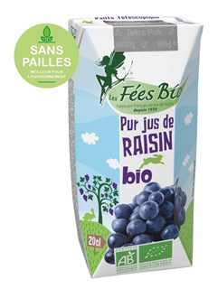 Les Fées Bio Jus de raisin bio 20cl - 8006